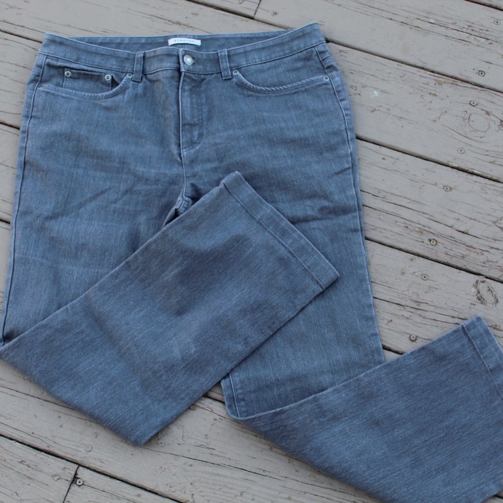 JONES New York Sport Stretch Jeans Gray 14